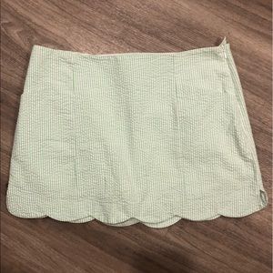 Lilly Pulitzer Seersucker Scalloped Skort